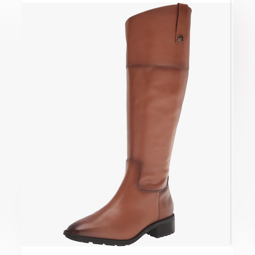 NWOB Sam Edelman Women's Drina Wide Calf Knee High Boot size 8 brown leather